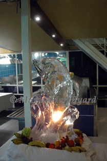 Ice Carving of a Dolphin